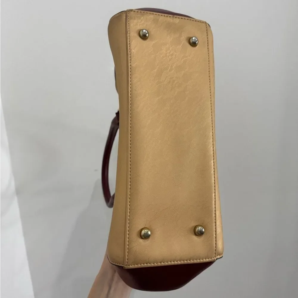 Vintage Etienne Aigner top handle kiss lock satchel